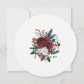 Aquarellfarbene Winterroter-Torfbäume zerstören Tr Einladung (Rückseite)