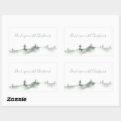 Aquarellfarbene Winterschneeschutzgitter-Aufkleber Rechteckiger Aufkleber (Blatt)