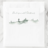 Aquarellfarbene Winterschneeschutzgitter-Aufkleber Rechteckiger Aufkleber (Tasche)