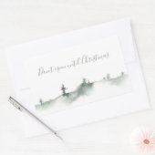 Aquarellfarbene Winterschneeschutzgitter-Aufkleber Rechteckiger Aufkleber (Umschlag)