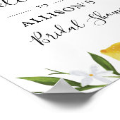 Aquarellfarbene Zitronen Brautparty Begrüßungszeic Poster (Ecke)