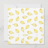 Aquarellfarbene Zitronenfrucht nahtlos grenzenlos Dankeskarte (Rückseite)