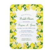 Aquarellfarbene Zitronenfrucht nahtlos grenzenlos Magnet (Vertikal)