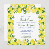 Aquarellfarbene Zitronenfrucht nahtlos grenzenlos Save The Date (Vorne/Hinten)