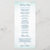 Aquarellfarbener Anker Aquamariner Strand Hochzeit Programm (Rückseite)