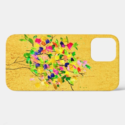 Aquarellfarbener Baum Case-Mate iPhone Hülle (Rückseite (Horizontal))
