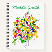 Aquarellfarbener Baum Notizblock (Vorderseite)