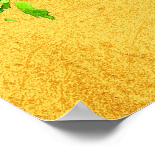 Aquarellfarbener Baum Poster (Ecke)