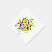 Aquarellfarbener Baum Serviette (Ecke)