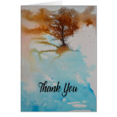 Aquarellfarbener Baum Vielen Dank (Vorne)