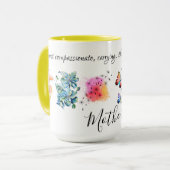 Aquarellfarbener Blumenkranz in lebhaften Regenbog Tasse (Vorderseite Links)