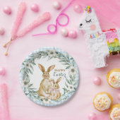 Aquarellfarbener Blumenreath Frost Ostern Pappteller (Party)