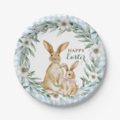 Aquarellfarbener Blumenreath Frost Ostern Pappteller (Vorderseite)