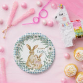 Aquarellfarbener Blumenreath Frost Ostern Pappteller (Party)