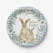 Aquarellfarbener Blumenreath Frost Ostern Pappteller (Vorderseite)