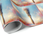 Aquarellfarbener Bouquet in Pinselstrich Geschenkpapier (Rolleneckpunkt)