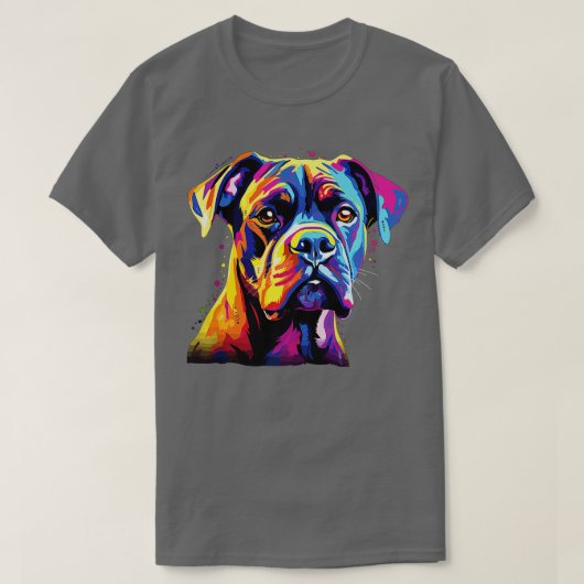Aquarellfarbener Boxer-Hund Premium T-Shirt (Design vorne)