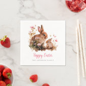 Aquarellfarbener Bunny Oster Serviette (Beispiel)