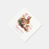 Aquarellfarbener Bunny Oster Serviette (Ecke)