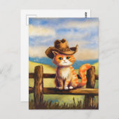 Aquarellfarbener Cat-Vater Postkarte (Vorne/Hinten)