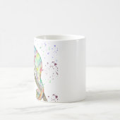 Aquarellfarbener Chamäleon Kaffeetasse (Mittel)