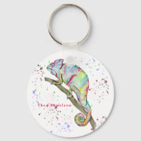 Aquarellfarbener Chamäleon