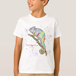 Aquarellfarbener Chamäleon T-Shirt