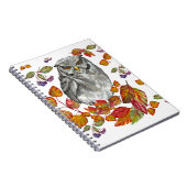 Aquarellfarbener Fall schöne Eule und Blätter Lebe Notizblock (Rechte Seite)