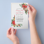 Aquarellfarbener Flyer Weihnachten Party Einladung (Handgriff)