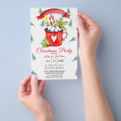 Aquarellfarbener Flyer Weihnachten Party Einladung (Handgriff)