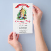 Aquarellfarbener Flyer Weihnachten Party Einladung (Handgriff)