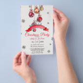 Aquarellfarbener Flyer Weihnachten Party Einladung (Handgriff)