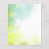 Aquarellfarbener Glühsalon Flyer (Hinten)