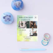 Aquarellfarbener Glühsalon Flyer (Einzeln)