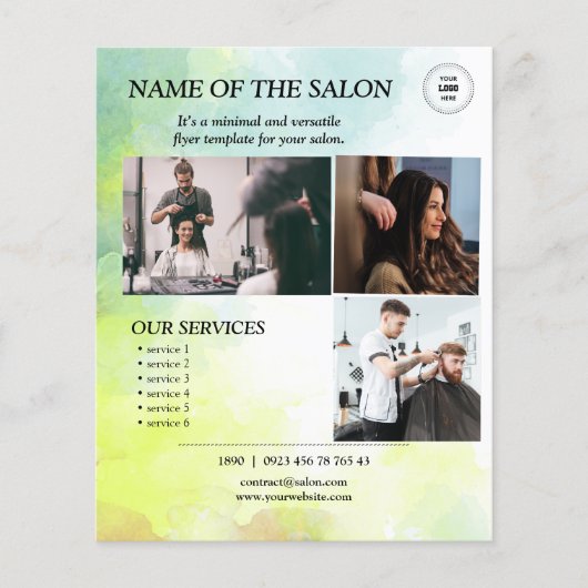 Aquarellfarbener Glühsalon Flyer (Vorne)