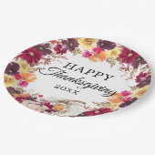 Aquarellfarbener Herbst Erntedank Pappteller (Schrägansicht)