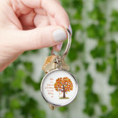 Aquarellfarbener Herbstbaum Lebensdauer ist Gleich Schlüsselanhänger (Hand)