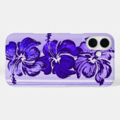 Aquarellfarbener Hibiskus Hawaiian Tropical Lila Case-Mate iPhone Hülle (Rückseite (Horizontal))