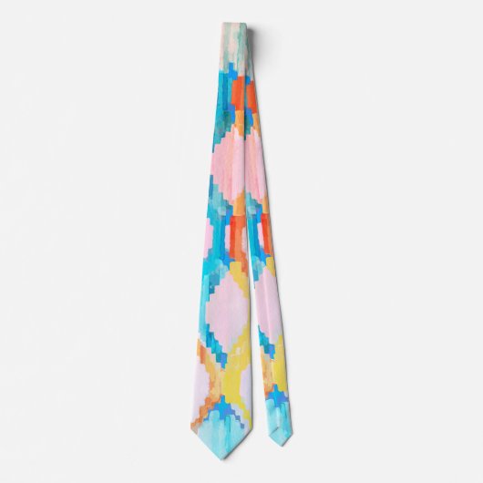 Aquarellfarbener Hintergrund Krawatte (Vorderseite)