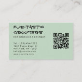 Aquarellfarbener Hundekörner Boutique QR-Code Visitenkarte (Rückseite)