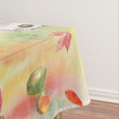 Aquarellfarbener Igel mit Pilzen und Apfel Tischdecke (Beispiel)