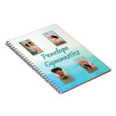 Aquarellfarbener Individuelle Name, Sport und Foto Notizblock (Rechte Seite)