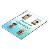 Aquarellfarbener Individuelle Name, Sport und Foto Notizblock (Linke Seite)