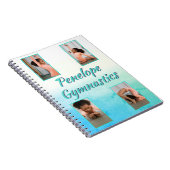 Aquarellfarbener Individuelle Name, Sport und Foto Notizblock (Rechte Seite)