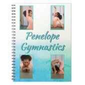 Aquarellfarbener Individuelle Name, Sport und Foto Notizblock (Vorderseite)