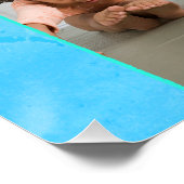 Aquarellfarbener Individuelle Name, Sport und Foto Poster (Ecke)