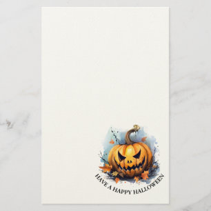 Aquarellfarbener Jack-o-Laterne Briefpapier