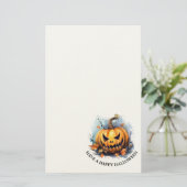 Aquarellfarbener Jack-o-Laterne Briefpapier (Stehend Vorderseite)