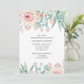 Aquarellfarbener Junggeselinnen-Abschied. Cactus Einladung (Stehend Vorderseite)