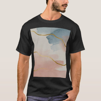 Aquarellfarbener Kunsthintergrund Hintergrundbild T-Shirt